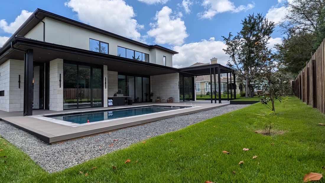 Modern residence — pool & steel structure