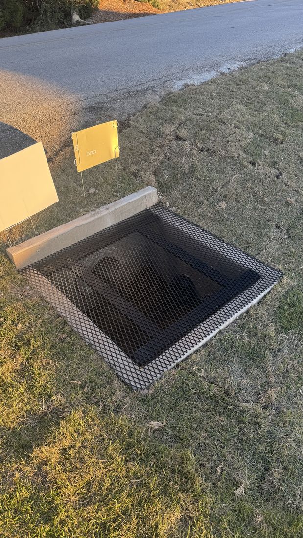 Custom steel drainage grate